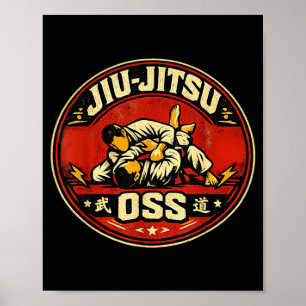 Jiu Jitsu OSS Braziliaanse Vechtkunsten Vechtsport Poster