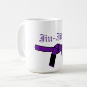Jiu-Jitsu Paarse Belt cup Koffiemok (Voorkant links)