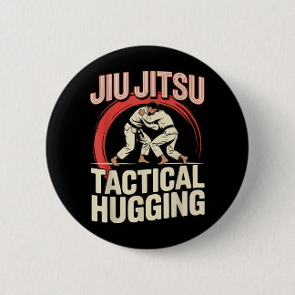 Jiu Jitsu Retro Vintage Jiu Jitsu Tactical Knuffel Ronde Button 5,7 Cm