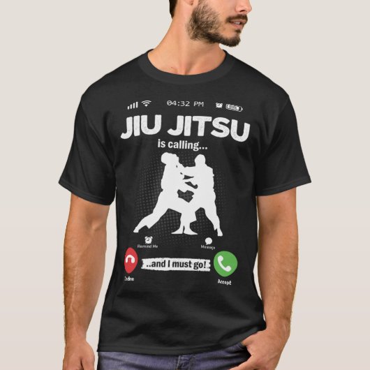 Jiu Jitsu roept ik moet gaan MMA vechter hobby J T-shirt (Voorkant)
