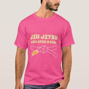 Jiu Jitsu Roll Like A Girl Grappig Braziliaans Gi T-shirt