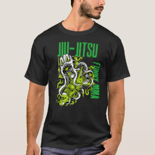 Jiu Jitsu Space Monster Rocket Ship Grapple MMA T-shirt