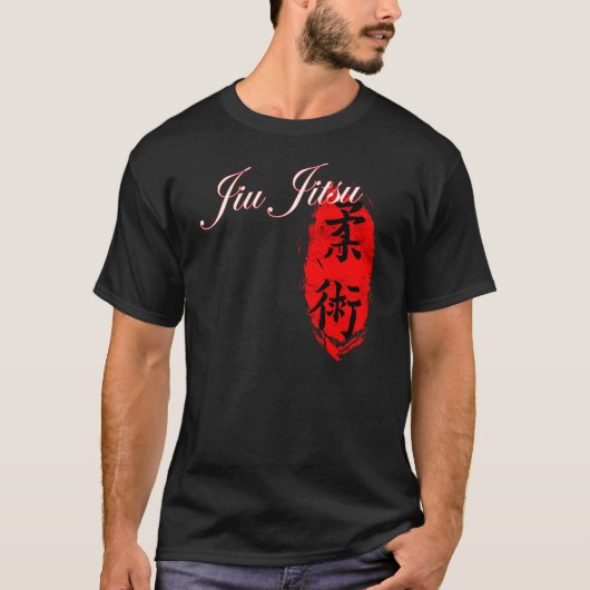 Jiu Jitsu - T-shirt de vortex de kanji (Devant)