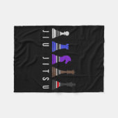 jiu jitsu training chess , gift bjj met tekst . fleece deken (Voorkant (Horizontaal))