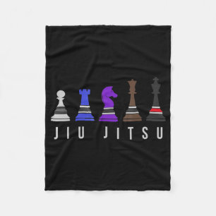 jiu jitsu training chess , gift bjj met tekst . fleece deken