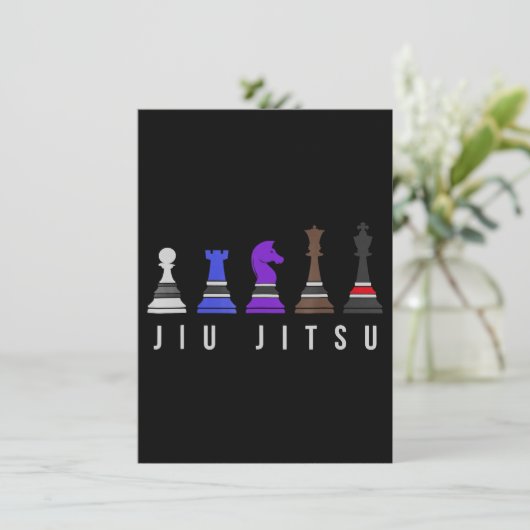 jiu jitsu training chess , gift bjj met tekst . kaart (Staand voorkant)