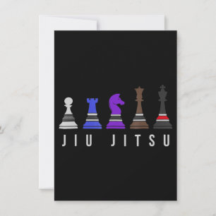 jiu jitsu training chess , gift bjj met tekst . kaart