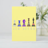 jiu jitsu    trainingschess , gift bjj met tekst . bedankkaart (Staand voorkant)
