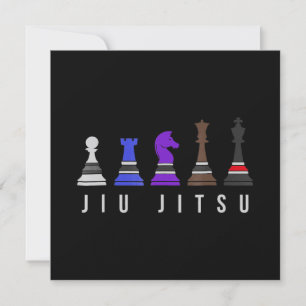 jiu jitsu trainingschess , gift bjj met tekst . kaart