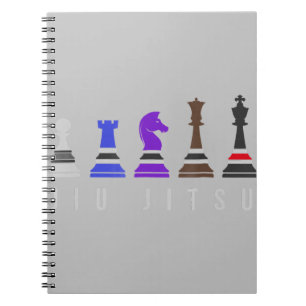 jiu jitsu trainingschess , gift bjj met tekst . notitieboek