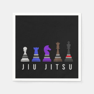 jiu jitsu trainingschess , gift bjj met tekst . servet