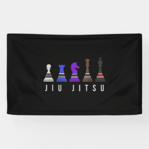 jiu jitsu    trainingschess , gift bjj met tekst . spandoek