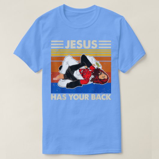 Jiu Jitsu's Jesus heeft uw rug T-shirt (Design voorkant)