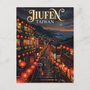 Jiufen Oude Straat Taiwan Briefkaart
