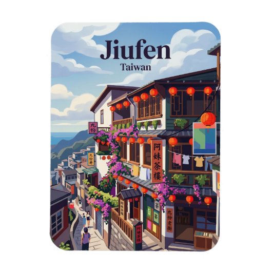Jiufen Taiwan is already in a mix of languages. As Magneet (Verticaal)