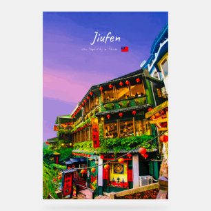 Jiufen, Taiwan - Oude Theesalon Acryl Bord