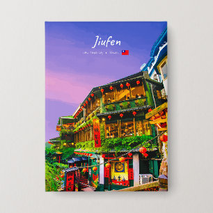 Jiufen, Taiwan - Oude Theesalon Button