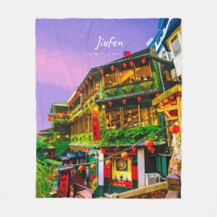 Jiufen, Taiwan - Oude Theesalon Fleece Deken