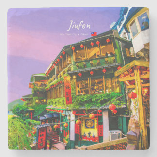 Jiufen, Taiwan - Oude Theesalon Stenen Onderzetter
