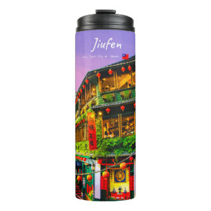 Jiufen, Taiwan - Oude Theesalon Thermosbeker