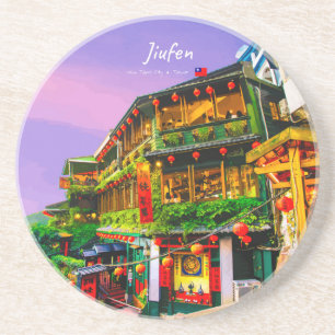 Jiufen, Taiwan - Oude Theesalon Zandsteen Onderzetter