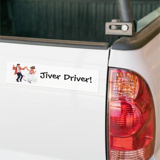 Jiver Driver Classic Rock en Roll Jive Dancing Bumpersticker (Op Truck)