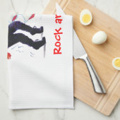 Jivers Classic 1950s Rock and Roll Dancing Cartoon Theedoek (Quarter Fold)