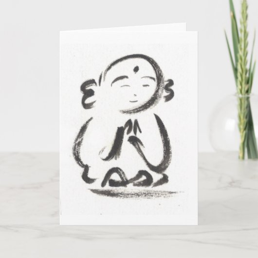 Jizo het Monk Blank Wenskaart Kaart (Voorkant)