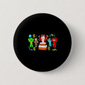 JJ en Mikey zijn jarig! Ronde Button 5,7 Cm (Voorkant)