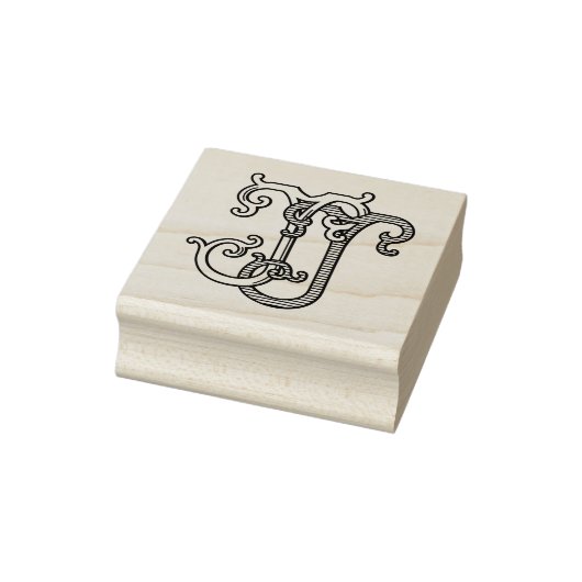 JJ Initialen JJ Monogram Rubber Ink Stamp Bruiloft Rubberstempel (Stempel)