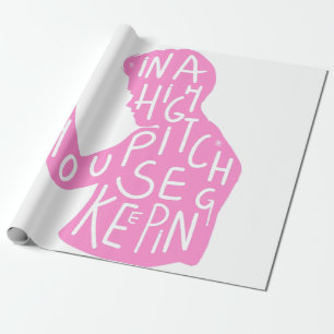 JJs silhouette housekeeping quote in pastelroze Cadeaupapier