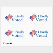 JK16 APPAREL - Ik heb uiteindelijk gestemd (sticke Ovale Sticker (Vel)