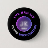JK 2022 Badge Covid Vaccination Ronde Button 5,7 Cm (Voorkant)
