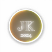 JK 2024 Logo Tiny Clear Vinyl Stickers (Voorkant)