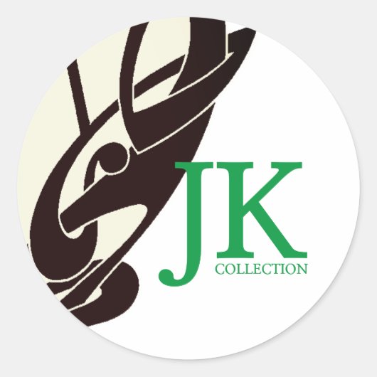 JK Collectie Classic Round Sticker (Voorkant)