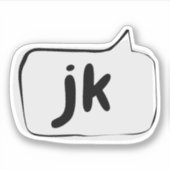 jk grapt net Speech Bubble Vinyl Sticker (Voorkant)