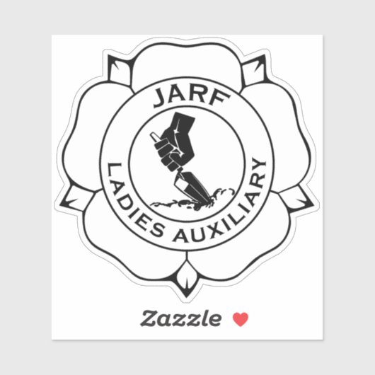 JLA logo vinylsticker BW 4" Sticker (Vel)