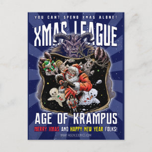 Jmas League Age of Krampus Feestdagenkaart