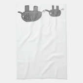 JMCdesign Grey Elephant Mam en Baby Kitchen Towel Theedoek (Verticaal)