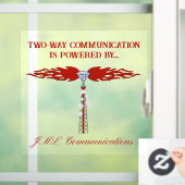 JML Communica: Tower Logo, tweewegcommunicatie.. Raamsticker (Huis)