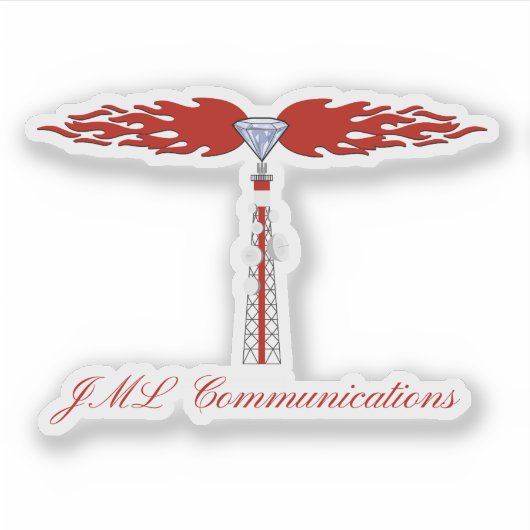 JML Communications Cut Out Logo Sticker (Voorkant)