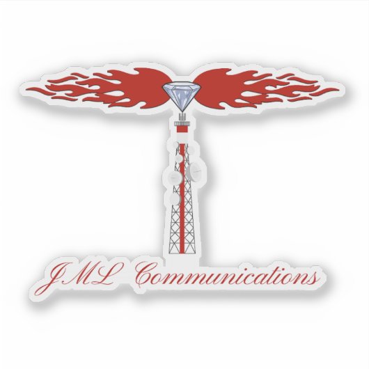 JML Communications Cut Out Logo Sticker (Voorkant)