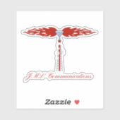 JML Communications Cut Out Logo Sticker (Vel)