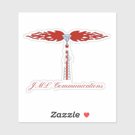JML Communications Cut Out Logo Sticker (Vel)