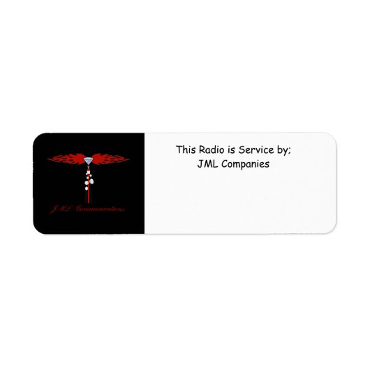 JML Communications Radio Label (Voorkant)