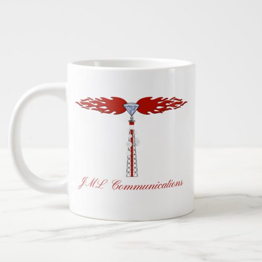 JML Communications Tower-Logo Extra Grote Beker (Links)