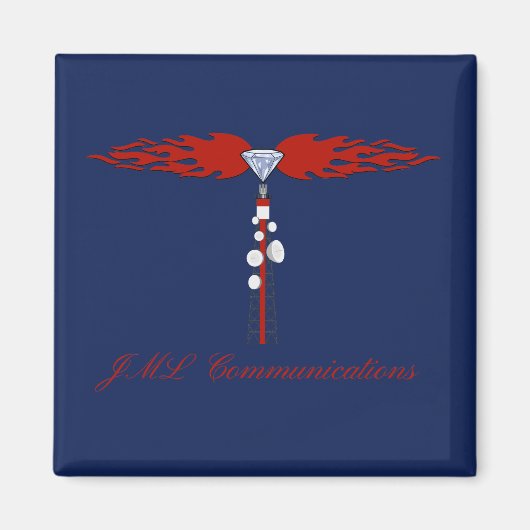JML Communications Tower Logo Magneet (Voorkant)
