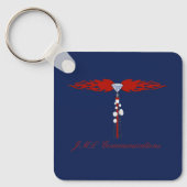 JML Communications Tower Logo Sleutelhanger (Voorkant)
