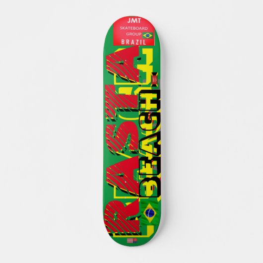 JMT BRAZIL RASTA BEACH Planche de Skateboard 7 3 (Devant)