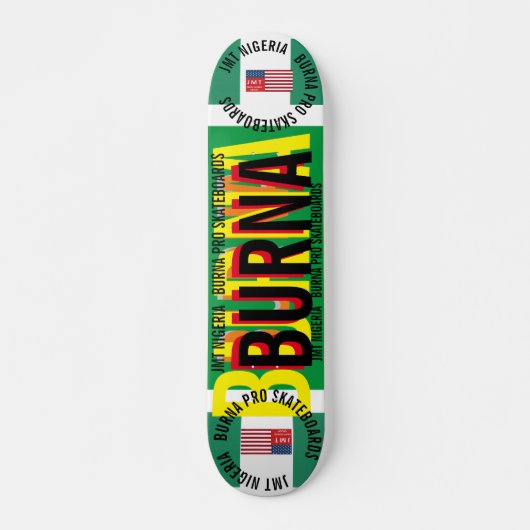 JMT NIGERIA BURNA 7 3/4" Skateboard Deck (Devant)